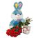 red roses with plush toy and chocolates. Egypt
